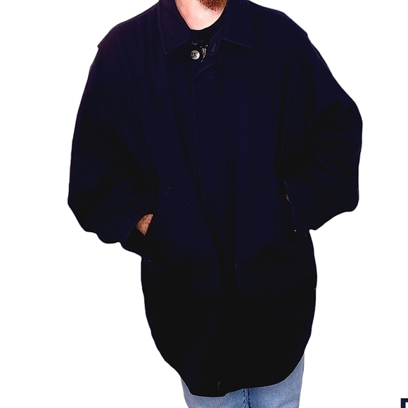 GANT The Yankee vintage wool men's xl navy blue button down formal coat jacket - Picture 2 of 16